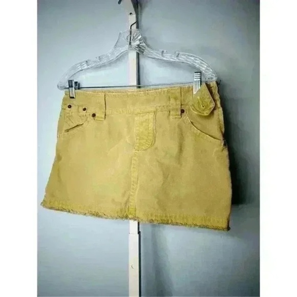 TRF Y2K Embroidered mini denim skirt